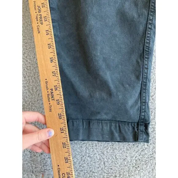 Anthropologie Pants 27P Crop Button Fly Gray Straight Leg Pleated Retro 80s 27 - Picture 13 of 16